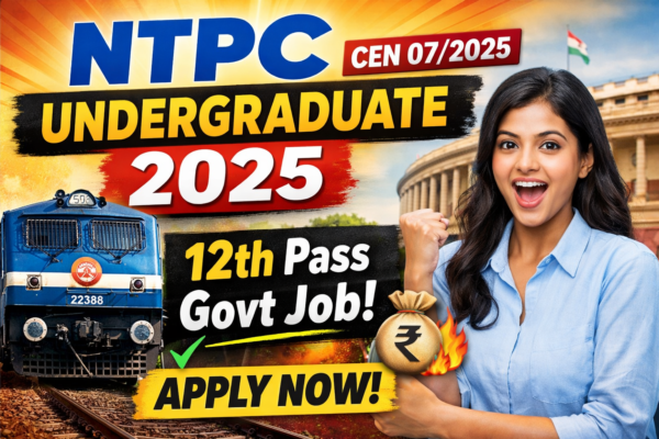 Undergraduate Recruitment 2025 OUT – 12th Pass Railway Govt Job (CEN 07/2025)