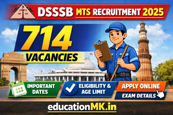 DSSSB MTS Recruitment 2025: Important Dates, Eligibility, Vacancies, Apply Online & Exam Details
